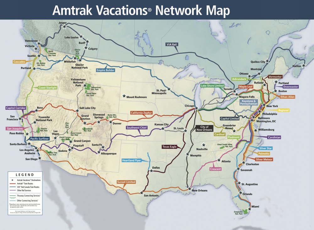 Map Of Amtrak Routes Resources | Amtrak Vacations®